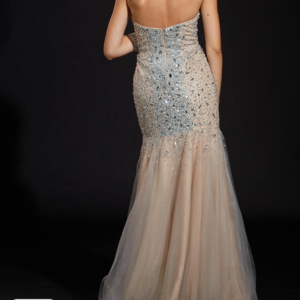NWT Terani Couture Jeweled Mermaid Prom Dress Style P1575 - Size 8 - Picture 2 of 11
